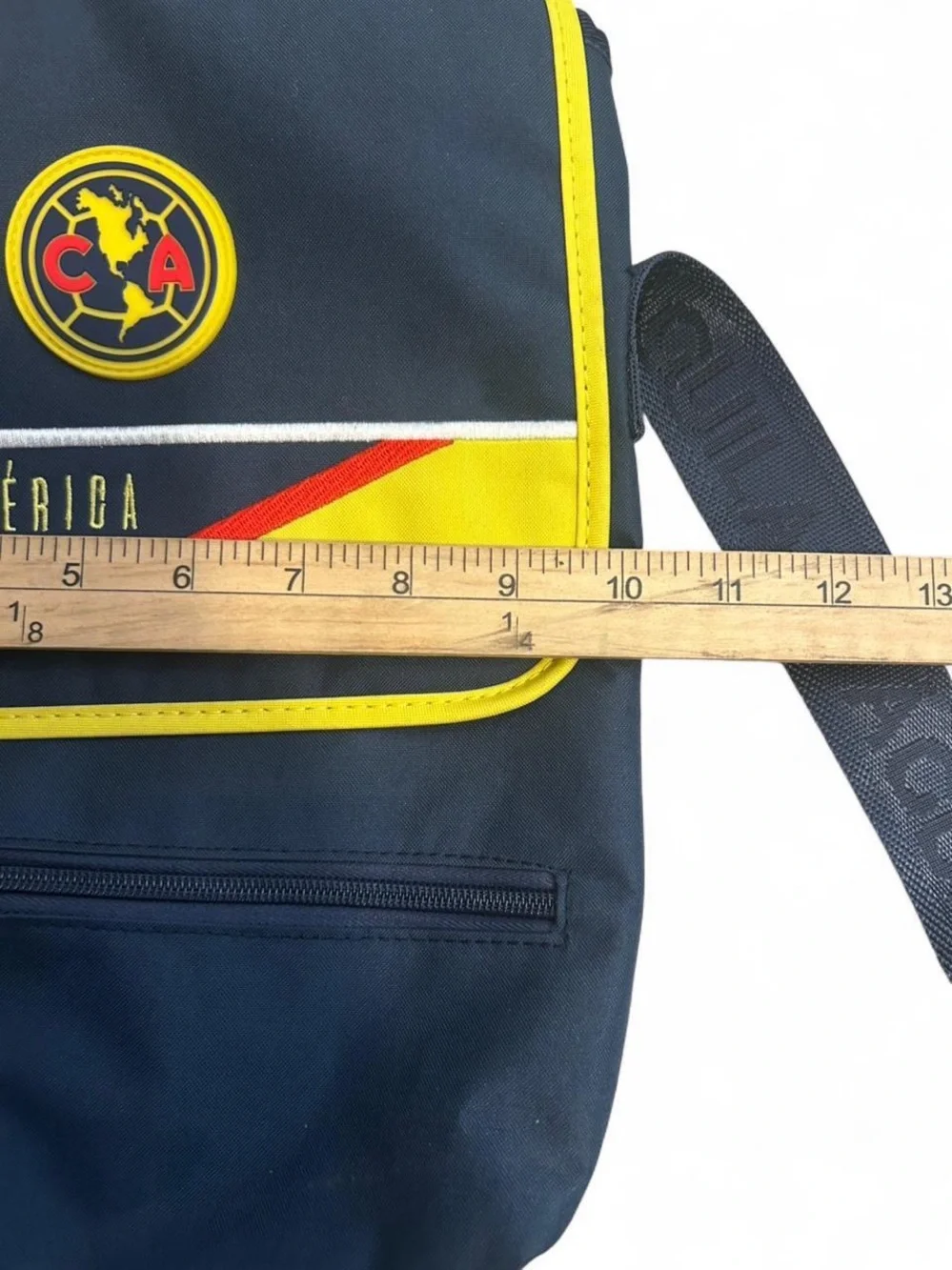 Club América Las Aguilas Soccer Crossbody Messenger Bag Navy/Yellow 13